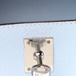 Borsa Hermès Kelly 20 in pelle Epsom Blu Nuvola con hardware palladio – Bild 5