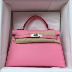 Borsa Hermès Kelly 20 in pelle Epsom rosa bubblegum – Bild 4