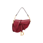 Borsa Dior Mini Saddle in pelle rossa 19,5 cm