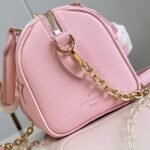 Borsa Louis Vuitton Speedy Bandoulière in pelle Monogram Giant Empreinte rosa 20 cm – Bild 3
