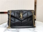 Borsa Saint Laurent LouLou Puffer in pelle nera 29 cm – Bild 2