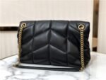 Borsa Saint Laurent LouLou Puffer in pelle nera 29 cm – Bild 4