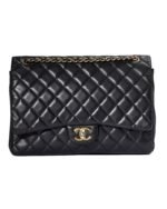 Borsa Chanel 11.12 Double Flap nera maxi 33 cm