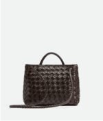 Borsa Bottega Veneta Top Handle in pelle Intrecciato marrone fondente 25 cm – Bild 2