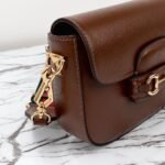 Gucci Horsebit 1955 Mini Bag in pelle marrone – Bild 5