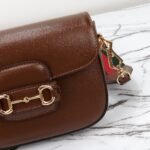 Gucci Horsebit 1955 Mini Bag in pelle marrone – Bild 6