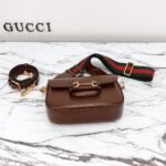 Gucci Horsebit 1955 Mini Bag in pelle marrone – Bild 7