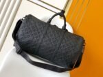 Borsa Louis Vuitton Keepall Bandoulière 50 in pelle Monogram Empreinte Nera – Bild 3